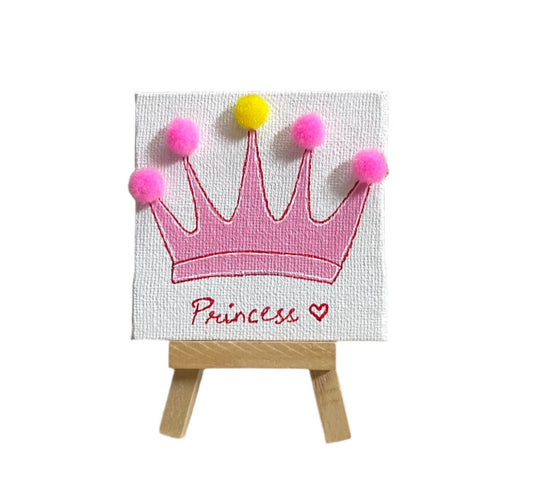 Mini Canvas Painting with Easel Stand