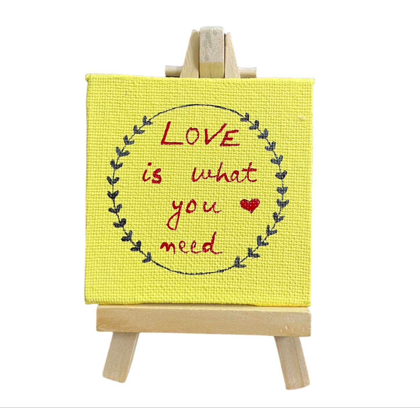 Mini Canvas Painting with Easel Stand