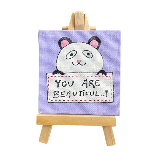Mini Canvas Painting with Easel Stand