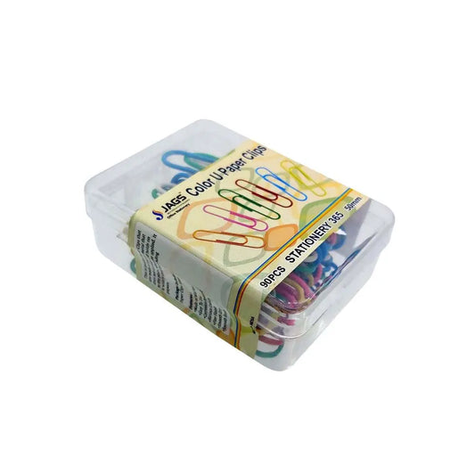 Jags Colour U Paper Clips Set 90Pcs | 50mm