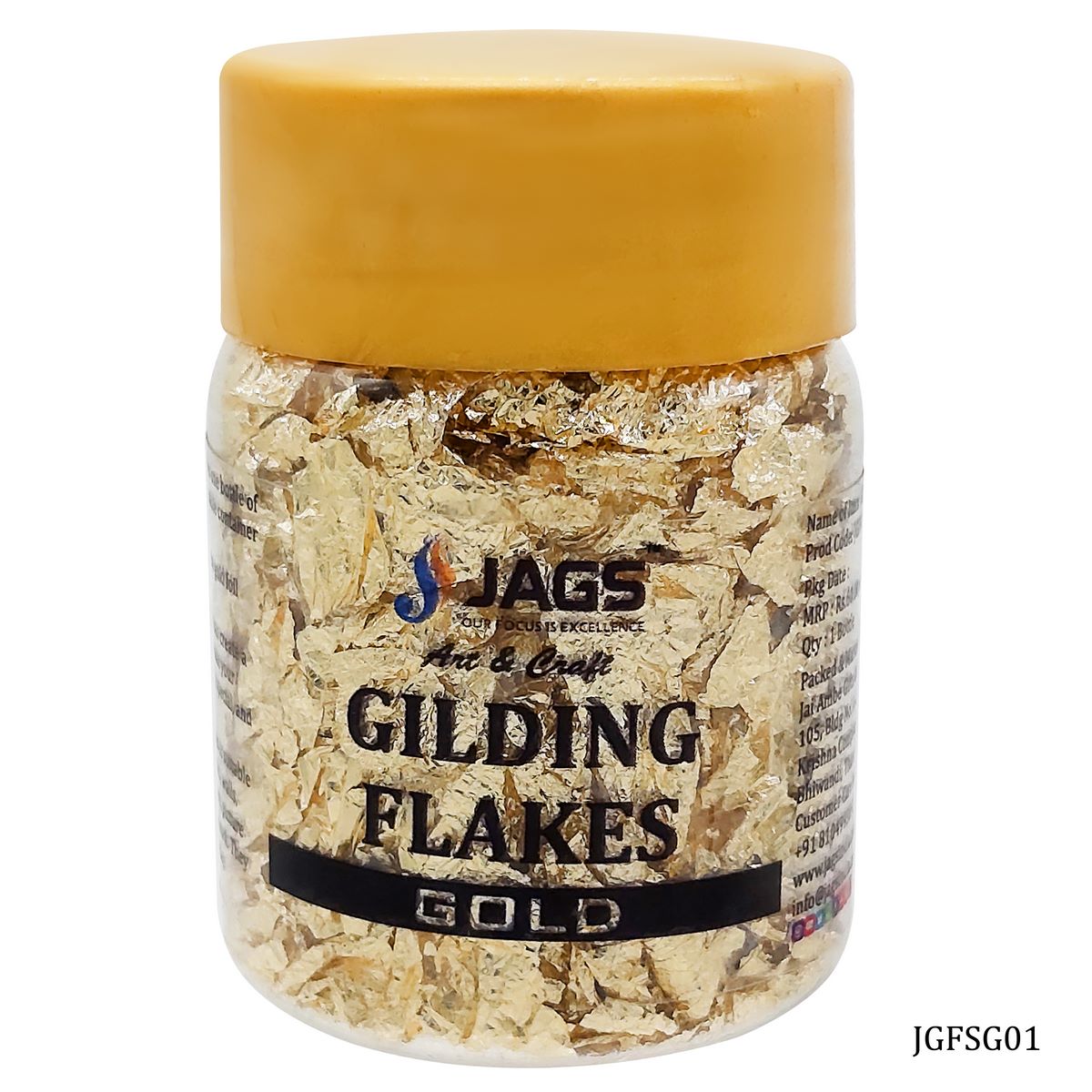 JAGS Gold Foil Bottle | Gold gilding flakes | 9gm