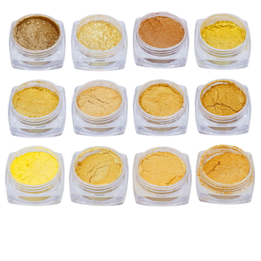 Jags Mica Powder Gold Shade 12 Pcs Set (12Gms)