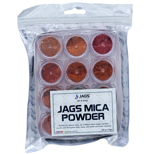 Jags Mica Powder Copper Shade 12 Pcs Set (12Gms)