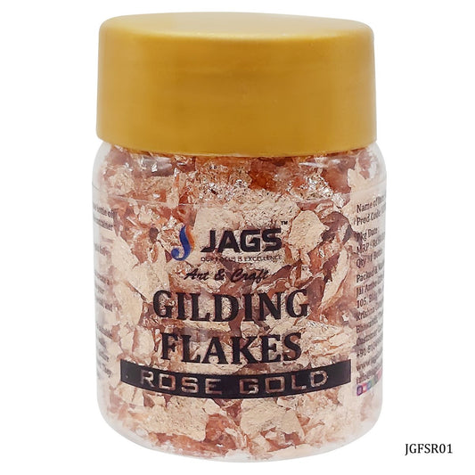 JAGS Rose Gold Foil Bottle | Rose Gold gilding flakes | 9gm