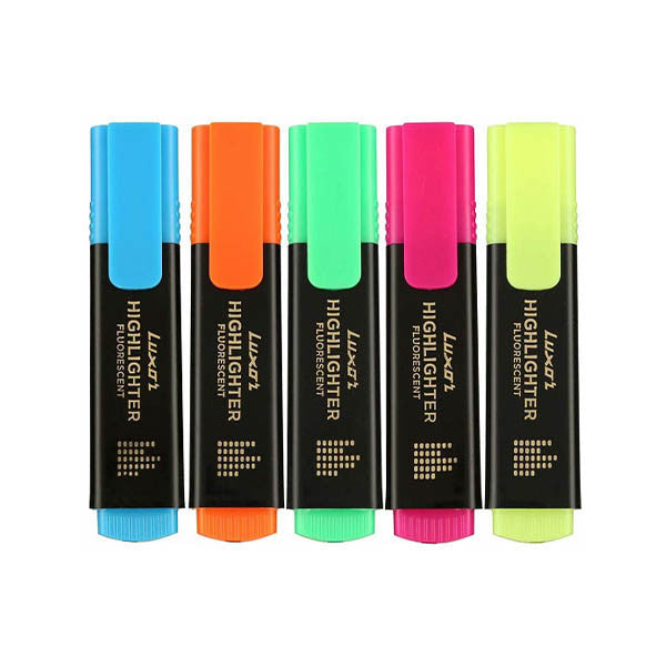 Luxor Highlighter Fluorescent | Set of 5 |