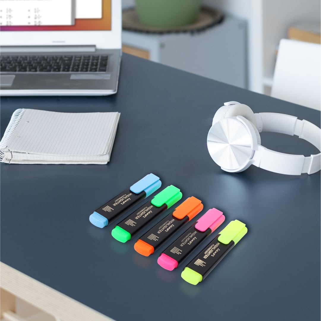 Luxor Highlighter Fluorescent | Set of 5 |