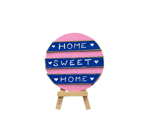 Round MDF Painting |Handmade Mini Painting with Easel