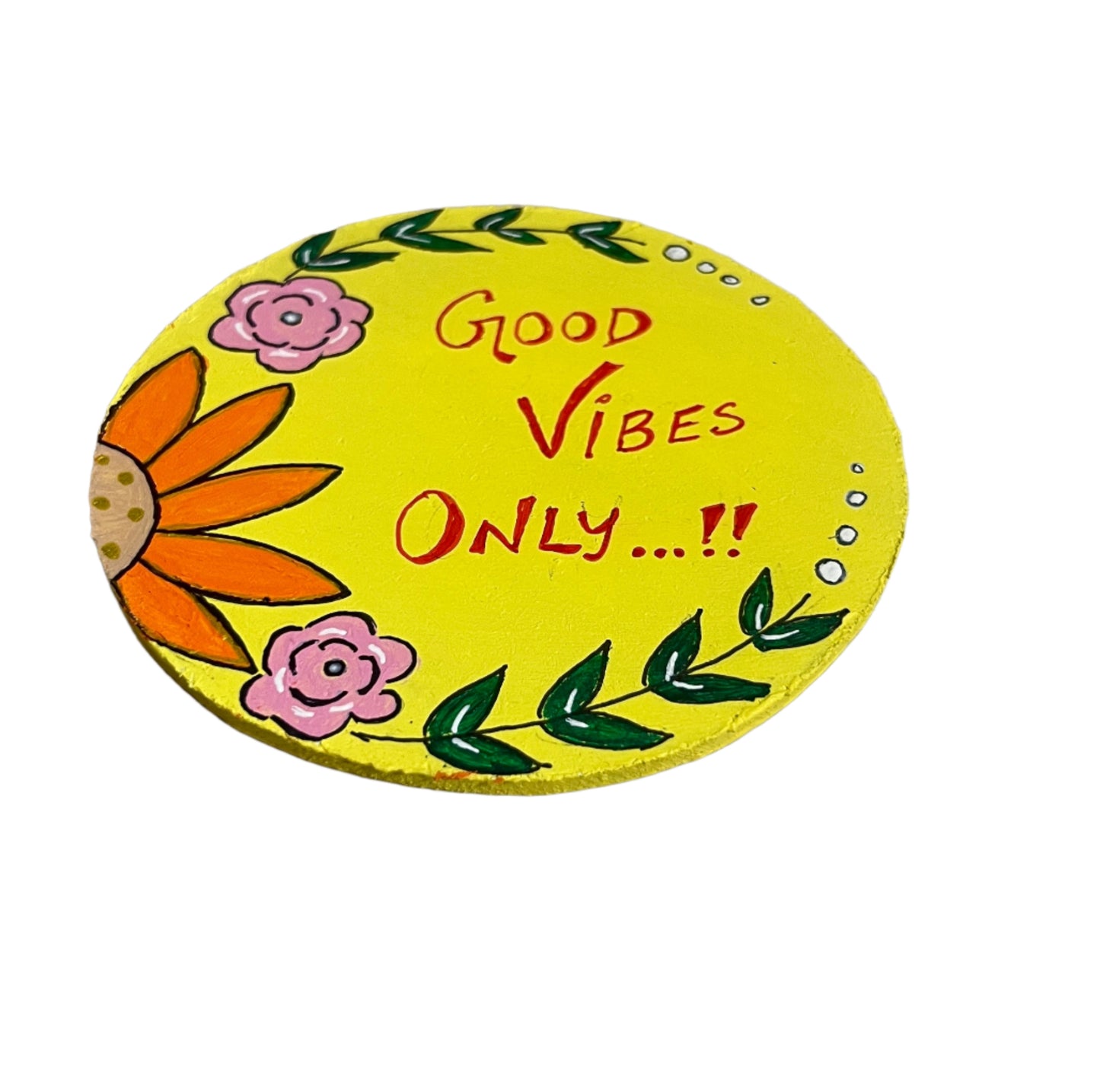 Round MDF Painting |Handmade Mini Painting with Easel