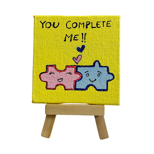 Mini Canvas Painting with Easel Stand