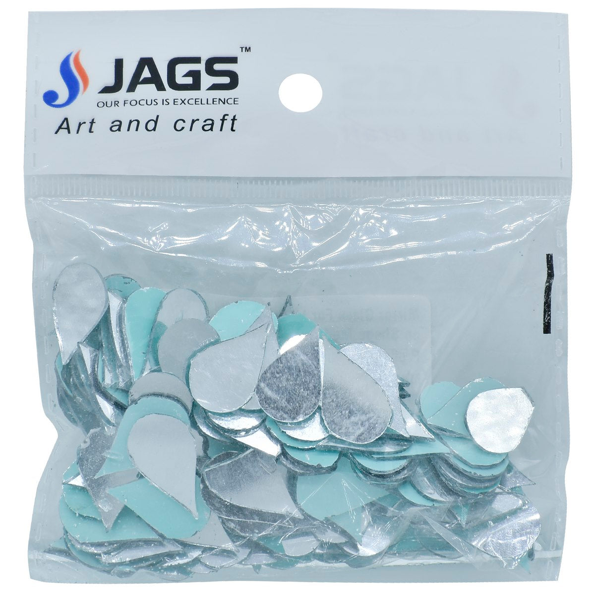 Jags DIY, Art & Craft Mirrors | Lippon & Mandala Art Mirrors | Medium Art Drop Shape | 50gm |