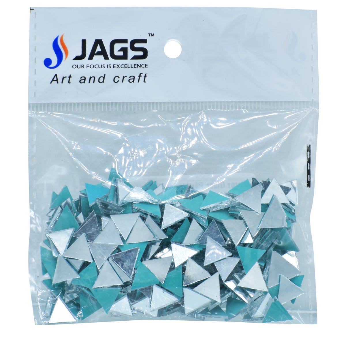Jags DIY, Art & Craft Mirrors | Lippon & Mandala Art Mirrors | Small Triangular Shape | 50gm |