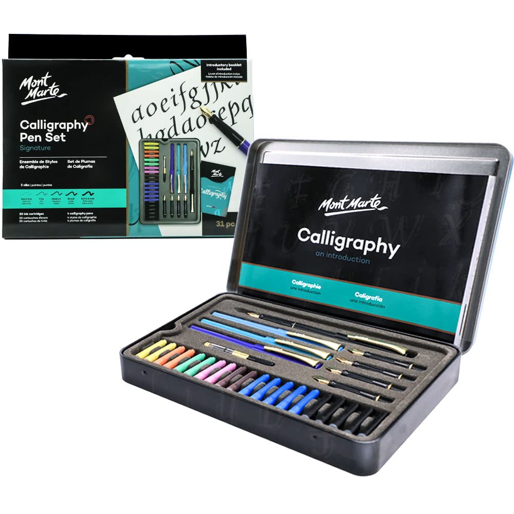 Mont Marte -Calligraphy Pen Set| 31Pcs Box | Multicolor