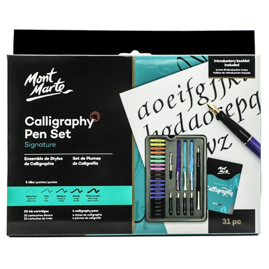 Mont Marte -Calligraphy Pen Set| 31Pcs Box | Multicolor
