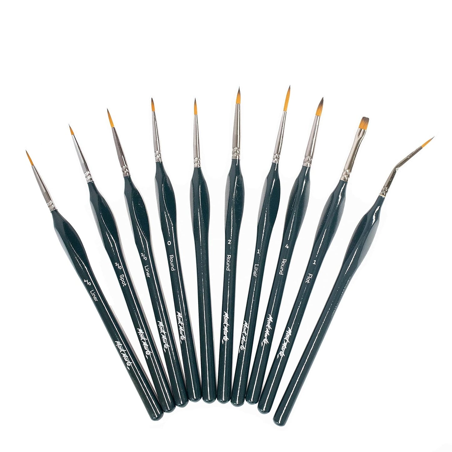 Mont Marte Fine Brush Set | 10 Fine Brushes