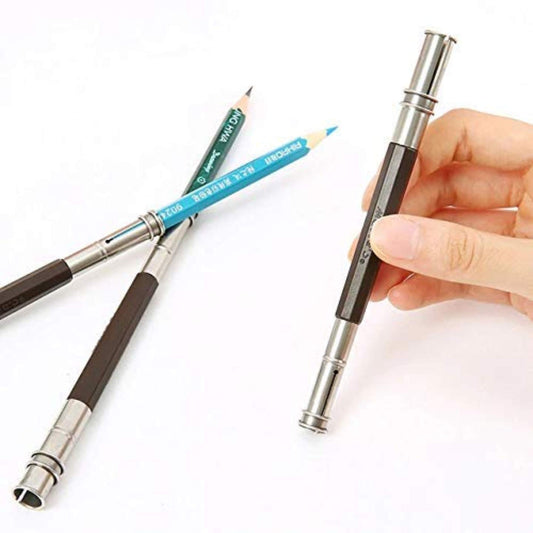 Pencil Extender/Lengthener With Metal Heads| Pack Of 1 | Adjustable Handy Pencil Holder