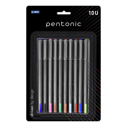 Pentonic 1.0mm Ball Pen Blister Pack | Set of 10 Pens