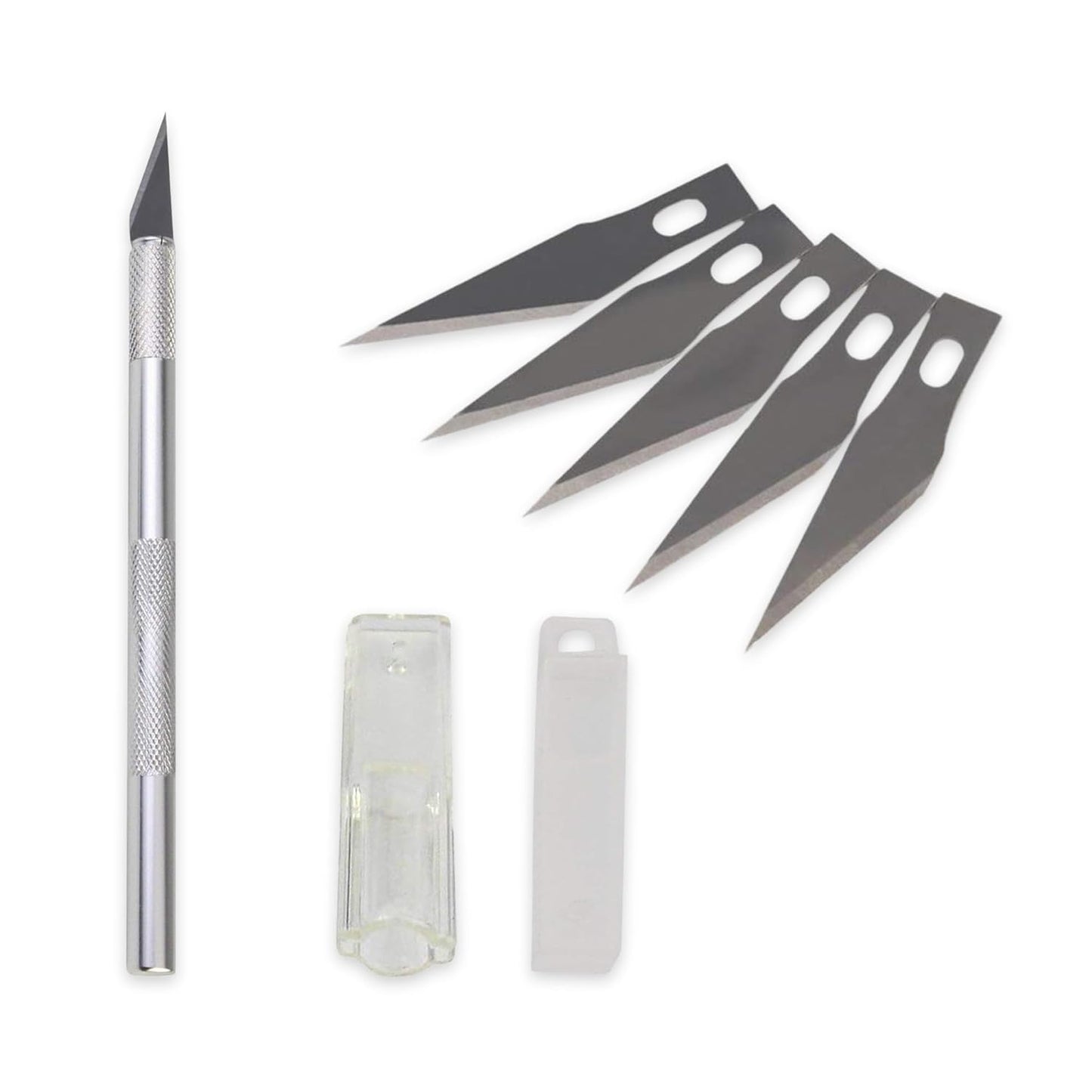 Precision Pen Knife with 5 Interchangeable Sharp Blades |For Carving and Mat Cutting