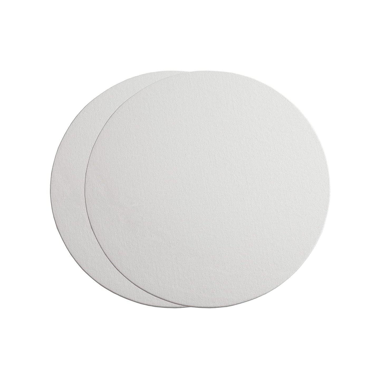 4mm White Round Canvas Board | 4 Inch | Pack of 1