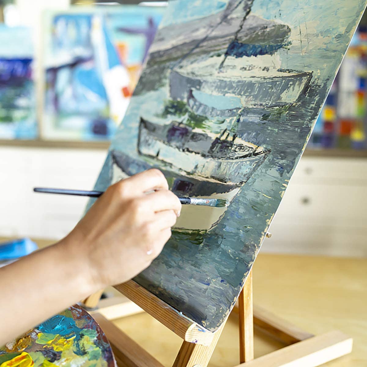 Roy Fine Art Canvas Board | 10 X 12 Inch | 4MM Board Backing | White | Single Piece