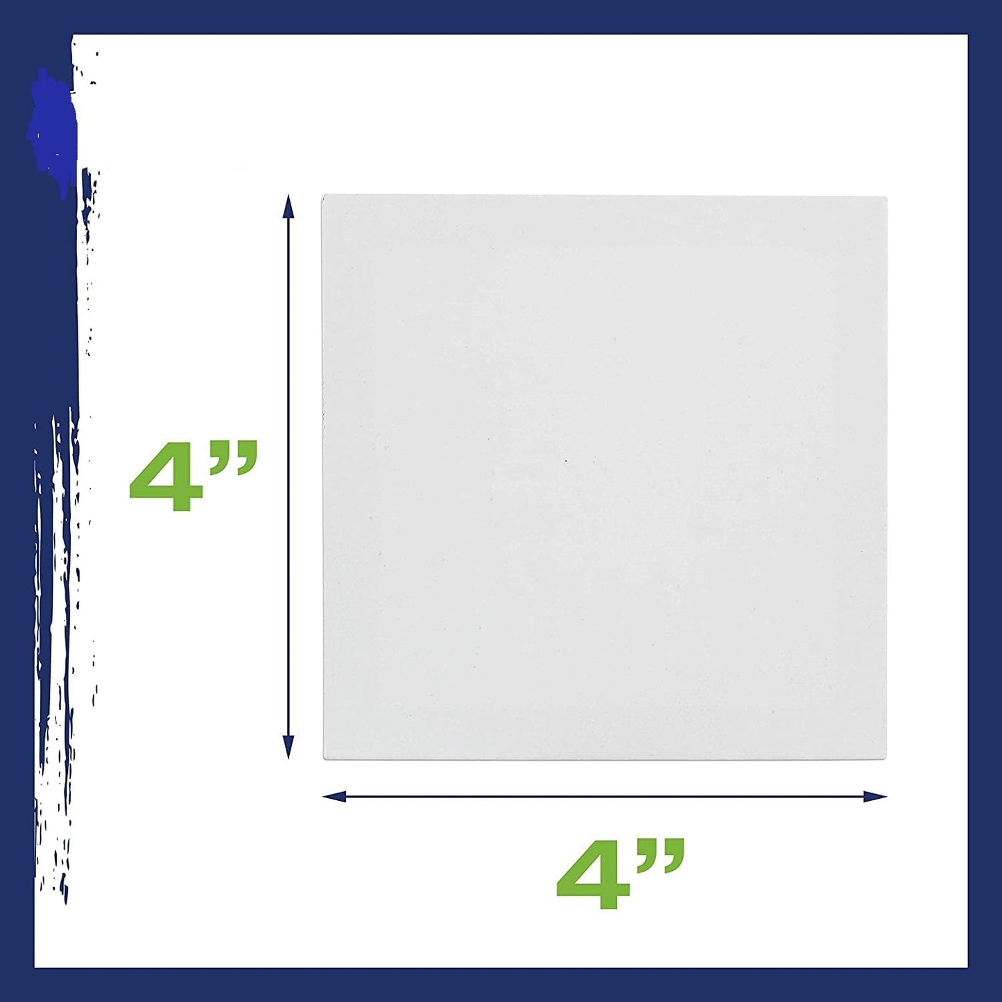Roy Fine Art Canvas Board | 4 X 4 Inch | 4MM Board Backing | White | 1 Piece
