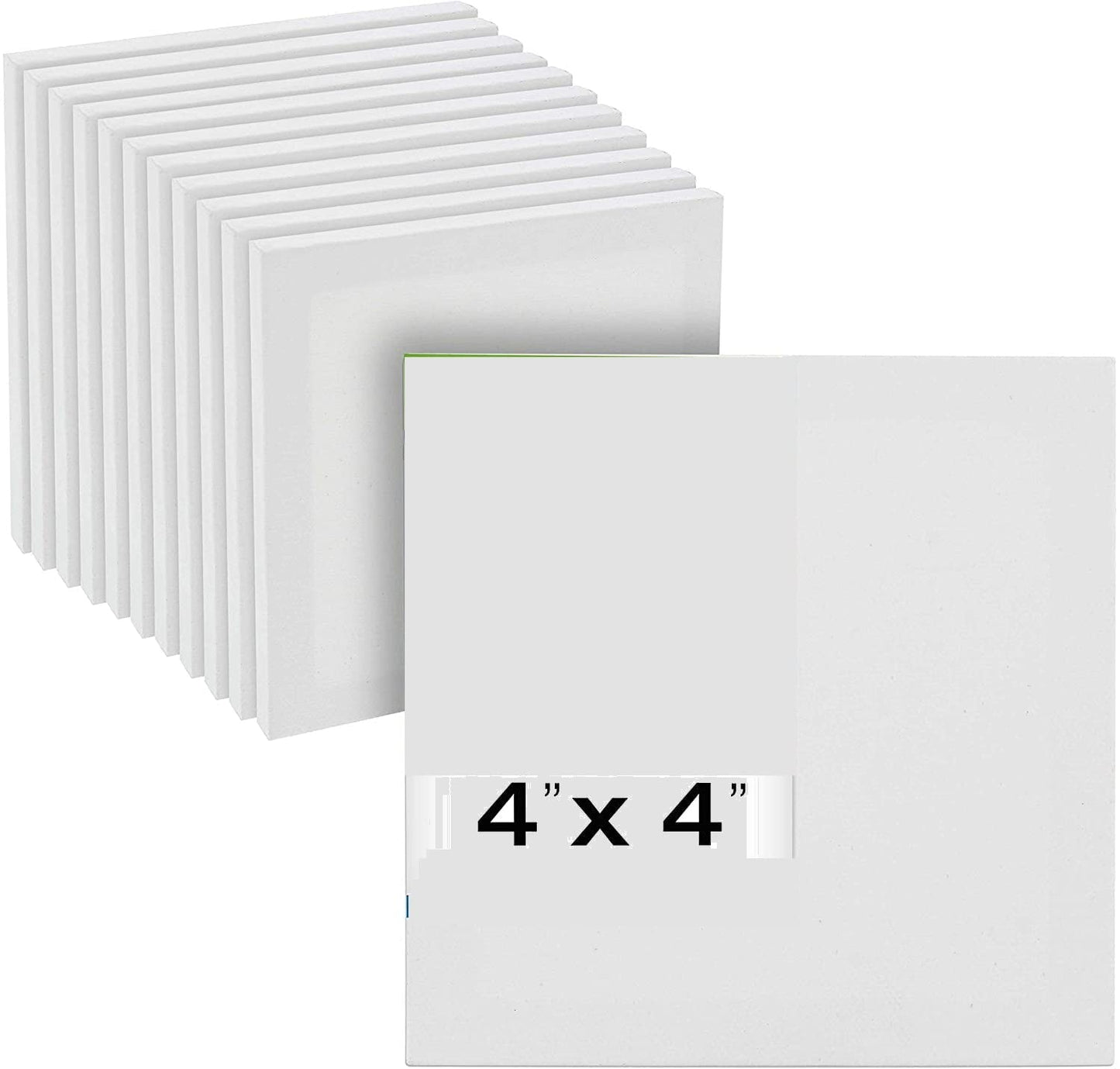 Roy Fine Art Canvas Board | 4 X 4 Inch | 4MM Board Backing | White | 1 Piece