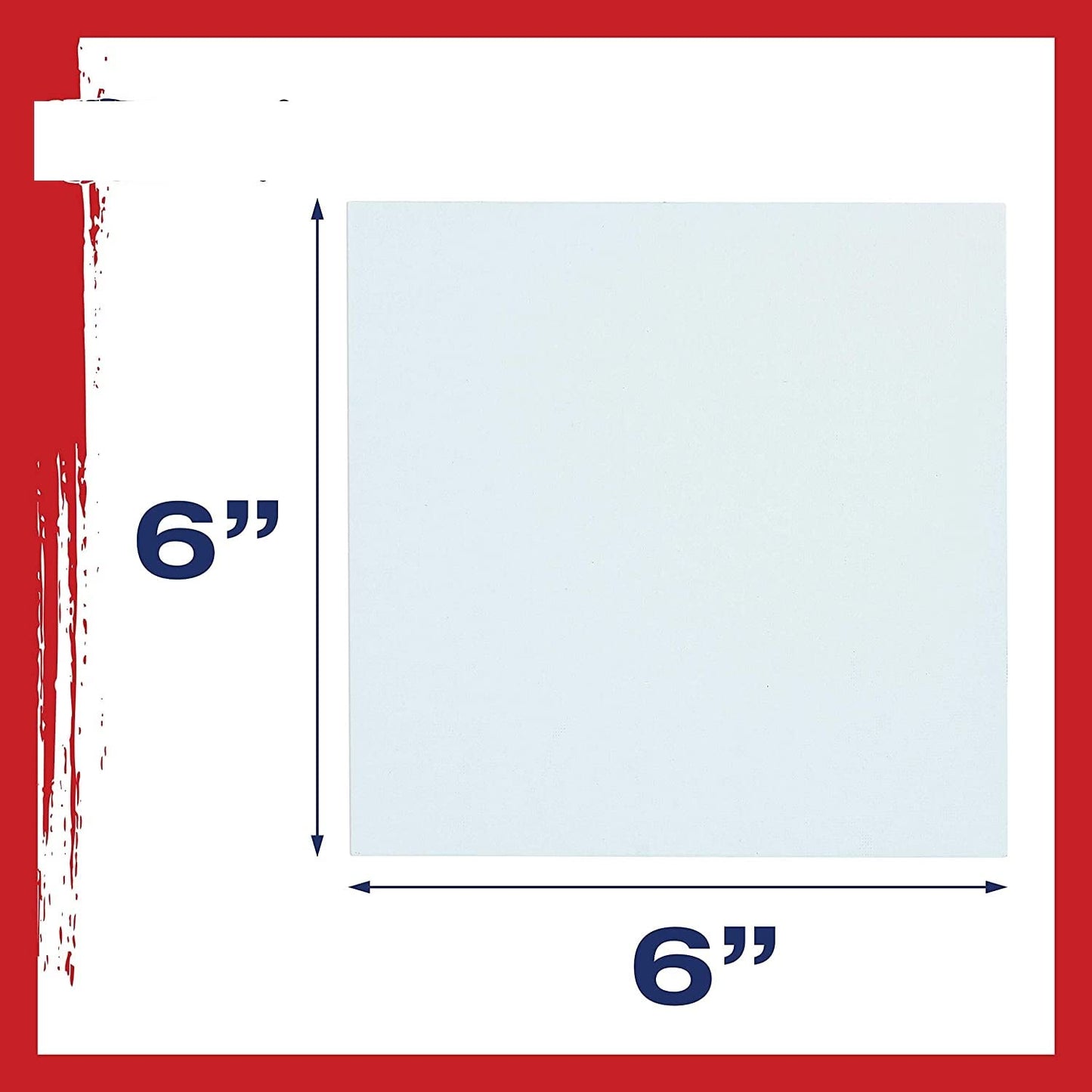 Roy Fine Art Canvas Board | 6 X 6 Inch | 4MM Board Backing | White | Single Piece