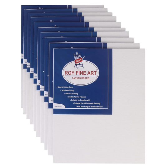 Roy Fine Art Canvas Board | 8 X 10 Inch |4MM Board Backing | Single Piece