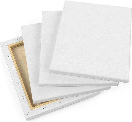 Roy Fine Art Pre Stretched Canvas with Wooden Frame | 10 x 12 Inch | White | One piece
