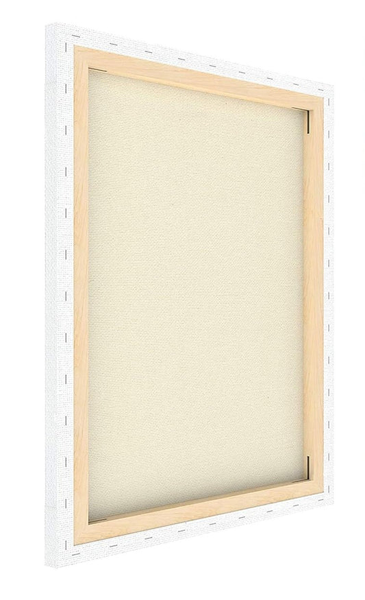 Roy Fine Art Pre Stretched Canvas with Wooden Frame | 18 x 24 inch | White | One piece