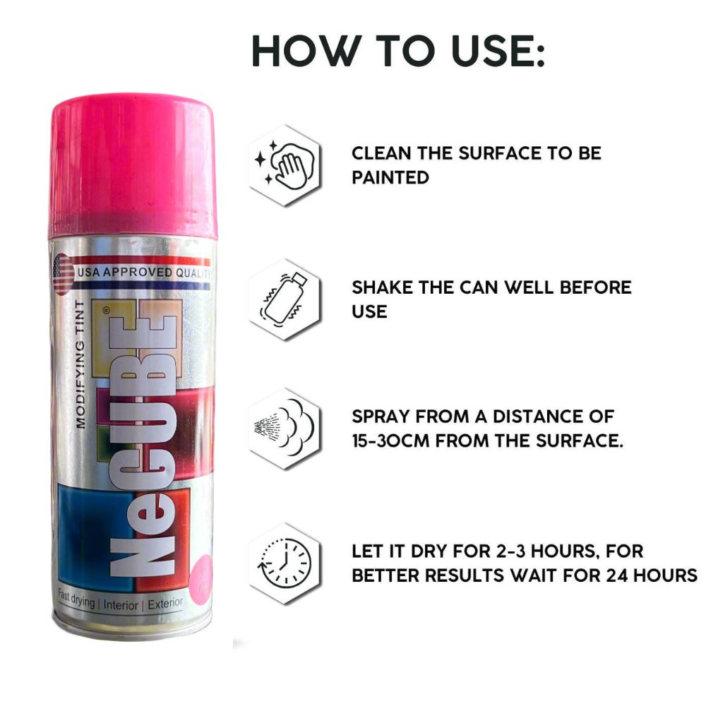 Spray Paint | Pink | DIY, Quick Drying with Gloss Finish | 400ml