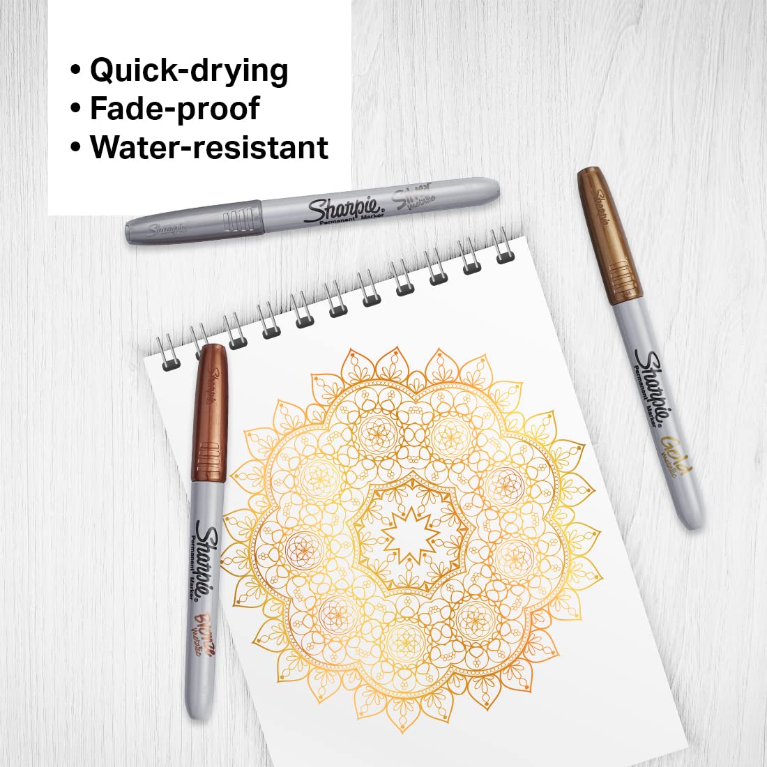 Sharpie Metallic Permanent Marker | Pack of 3 | Fine Tip