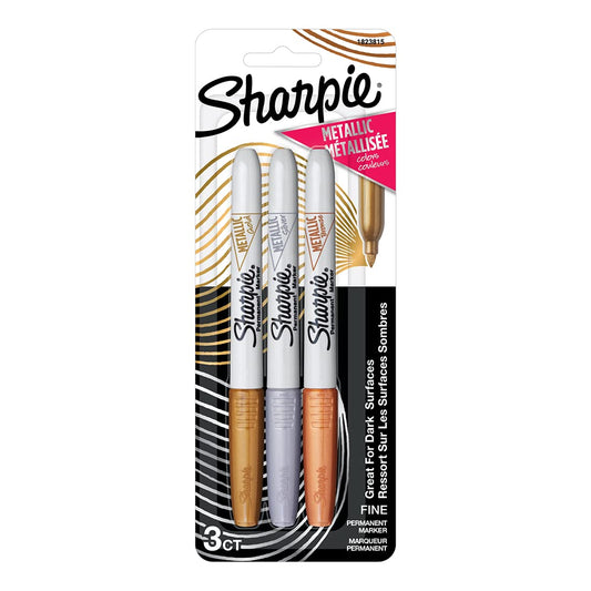 Sharpie Metallic Permanent Marker | Pack of 3 | Fine Tip
