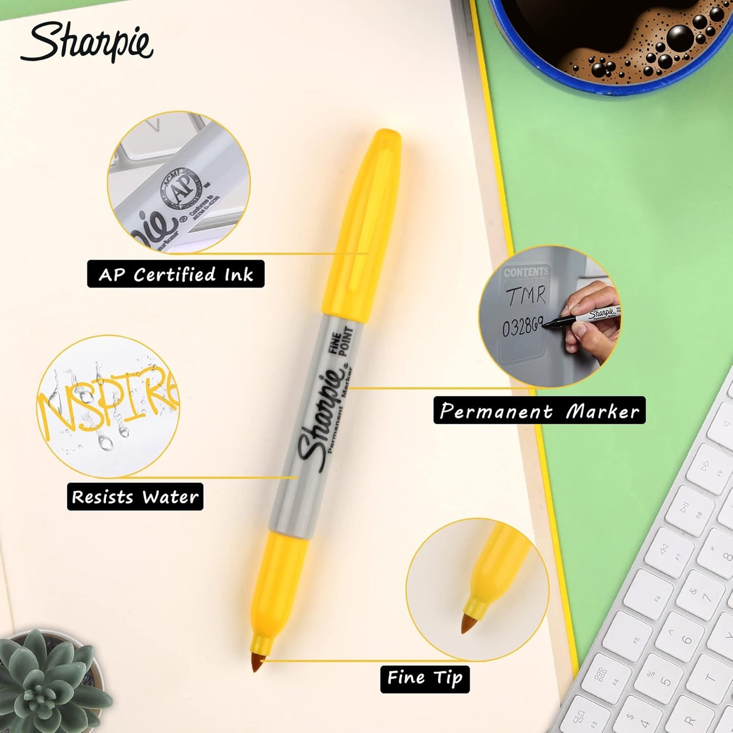 SHARPIE Assorted Permanent Marker Set | Fine Tip | Pack of 8