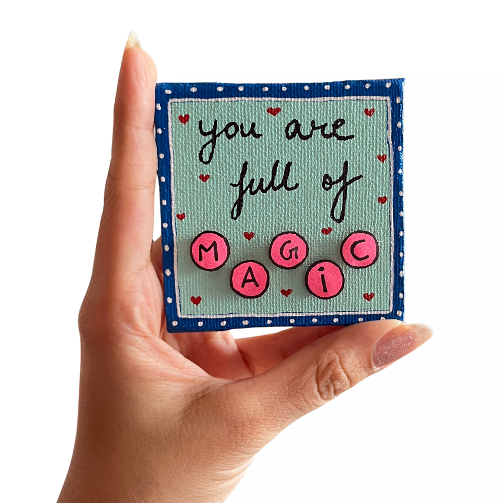 Mini Canvas Painting with Easel Stand