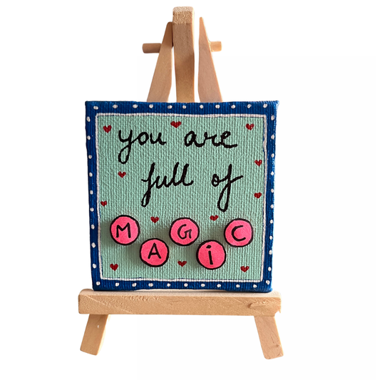 Mini Canvas Painting with Easel Stand