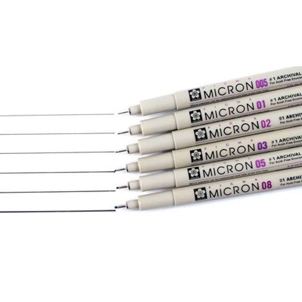 Sakura Micron - Pigment Fineliners - Single - Black | Micron Pens