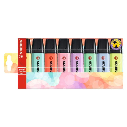 STABILO BOSS ORIGINAL Pastel Highlighter Pen | Set of 8