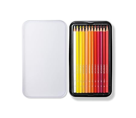 STAEDTLER Coloured Hexagonal Pencils | 36 Shades | Metal Box