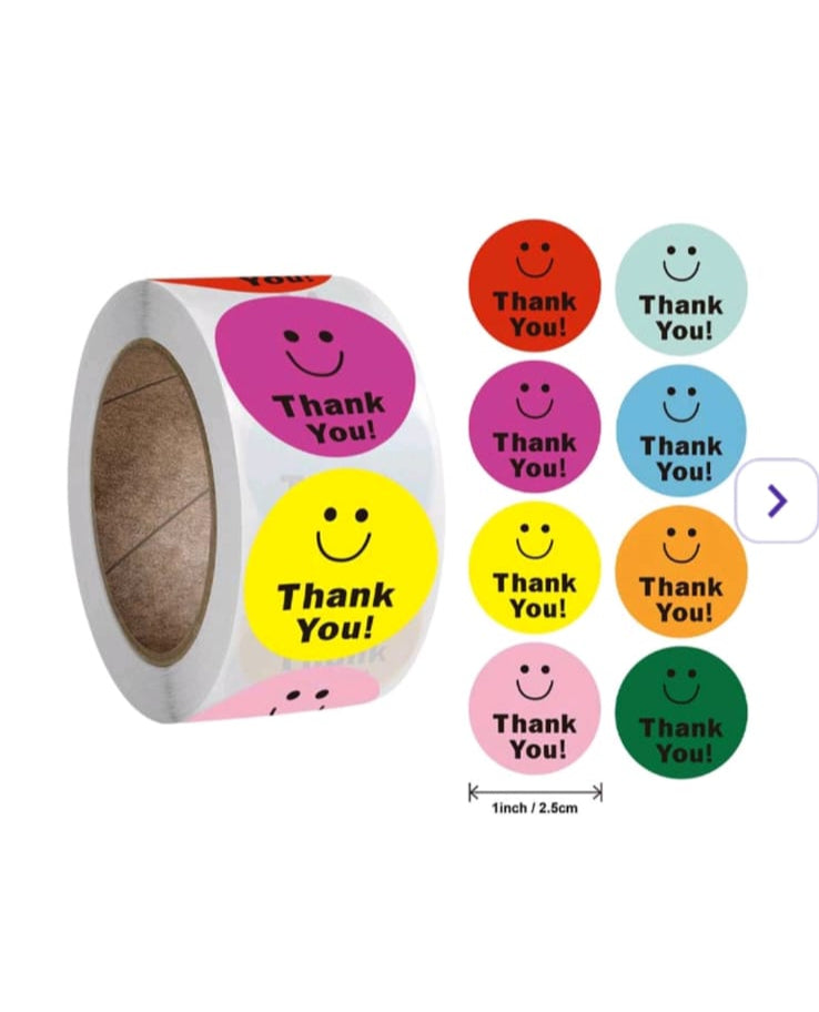 Thank You Sticker Tape | Packaging Stickers | 1 Roll