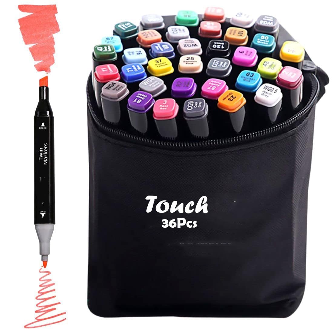 Touch Cool Alcohol Markers Pen Set | Dual Tip | 36 Shades