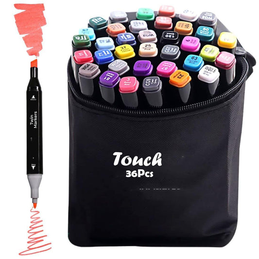 Touch Cool Alcohol Markers Pen Set | Dual Tip | 36 Shades