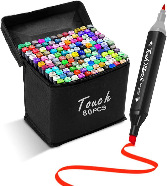 Touch Cool Alcohol Markers Pen Set | Dual Tip | 80 Shades