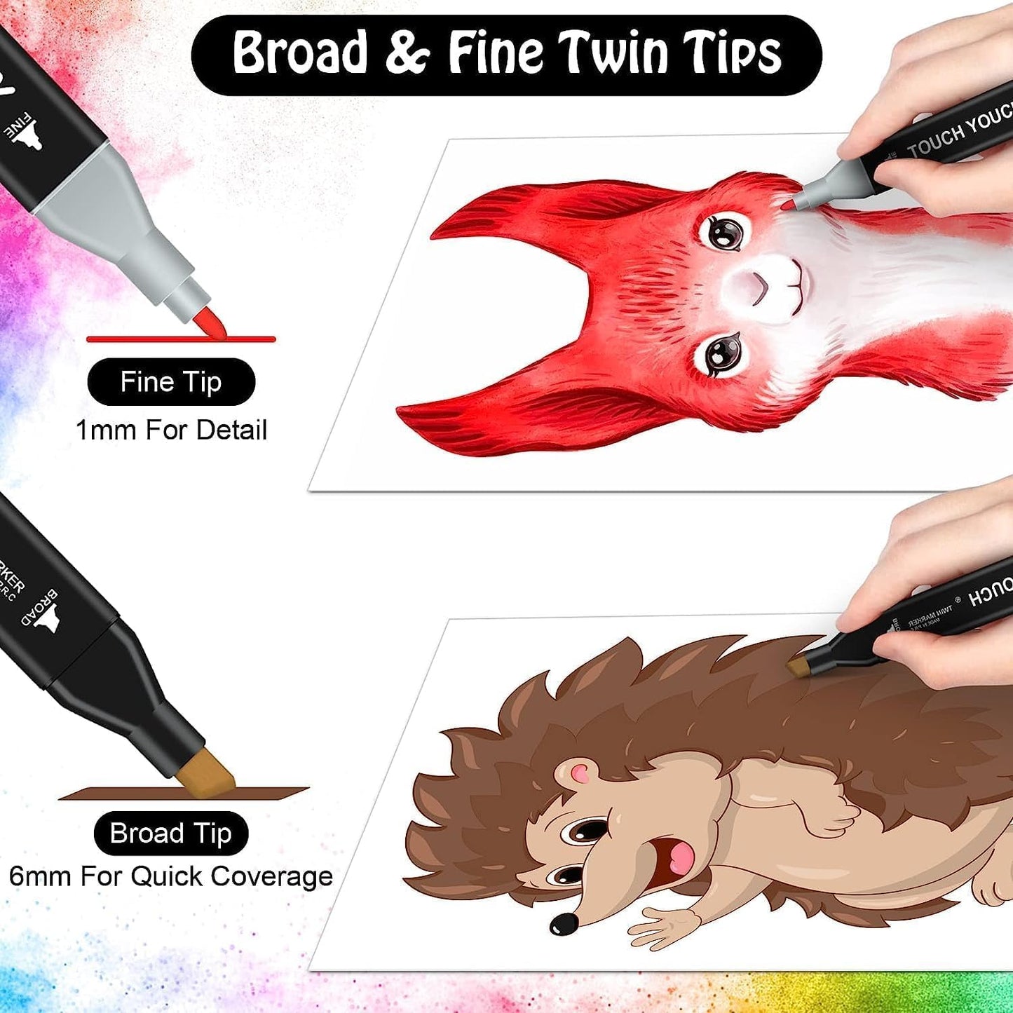 Touch Cool Alcohol Markers Pen Set | Dual Tip | 36 Shades