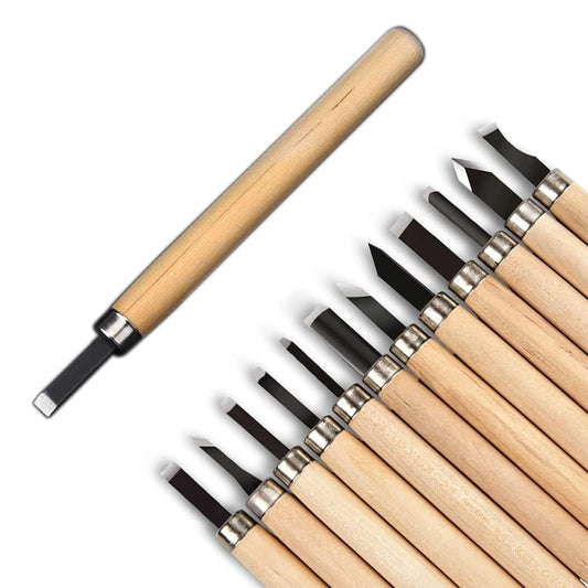 Premium Wood Carving Tools Kit | 12pcs | Hand Carving Tools Set