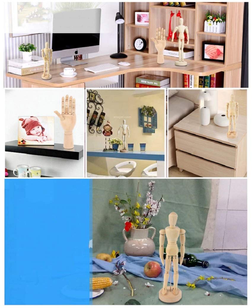 Wooden Human Mannequin | 30cm | Flexible Mannequin for Artists Sketching & Drawing |