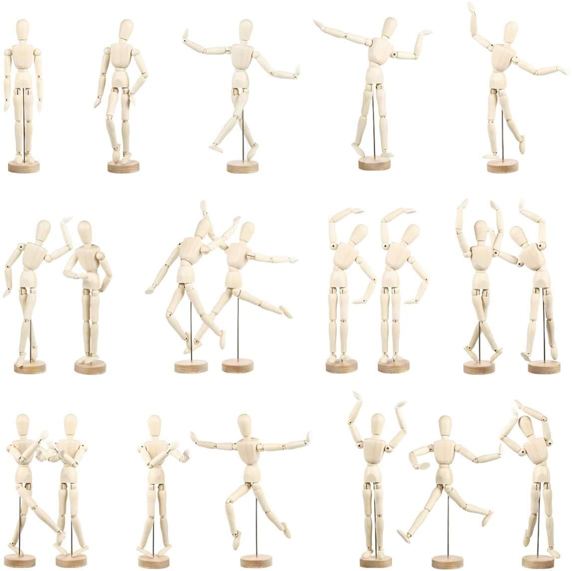 Wooden Human Mannequin | 30cm | Flexible Mannequin for Artists Sketching & Drawing |