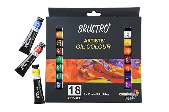 BRUSTRO Artists’ Oil Colours | Set of 18 | 12ML Tubes