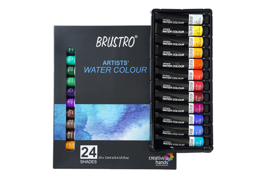 BRUSTRO Artist's Watercolour Paint | Set of 12 & 24 Colours | 12ml Tubes