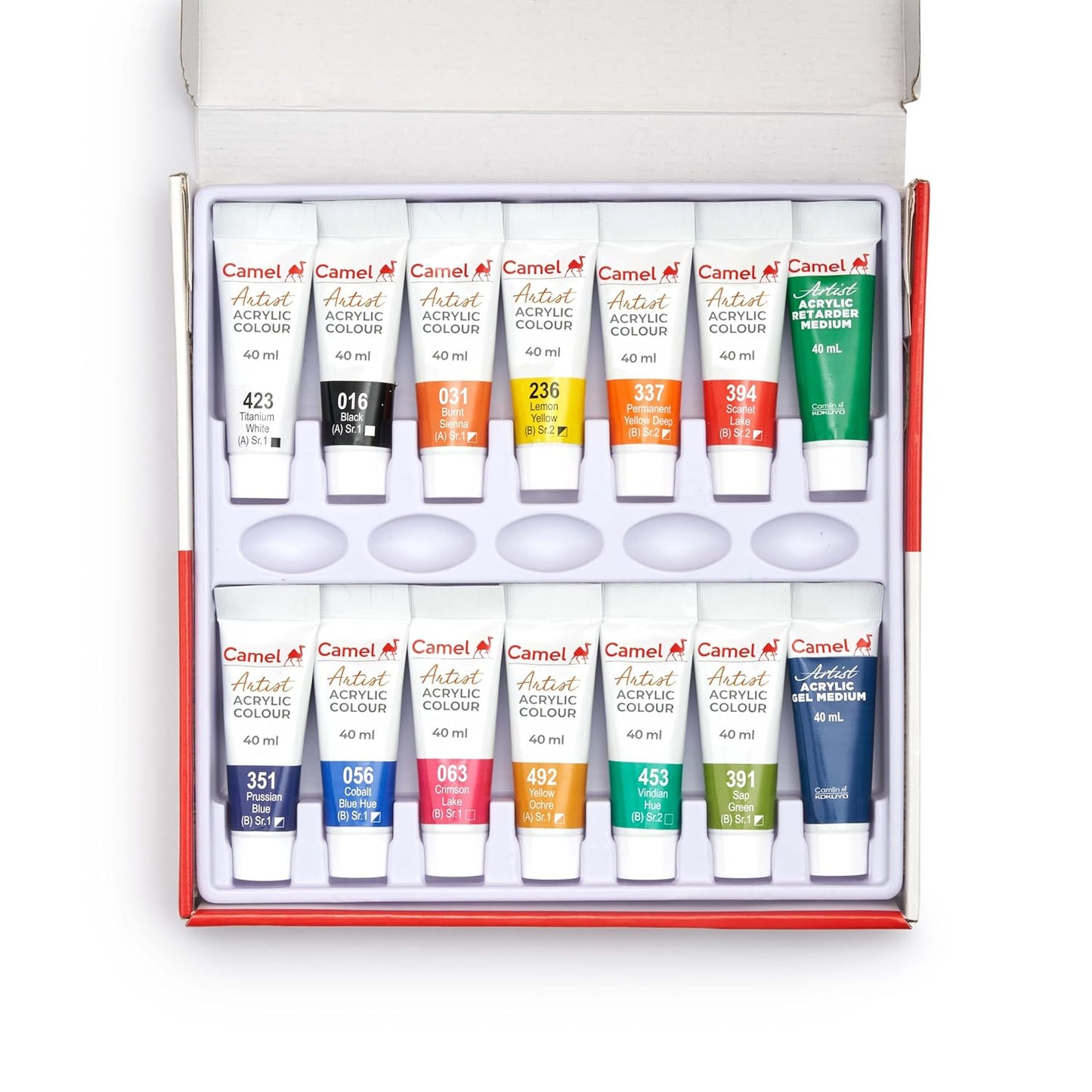 Camel Artist Acrylic Colour Set | 40ml | 12 Shades