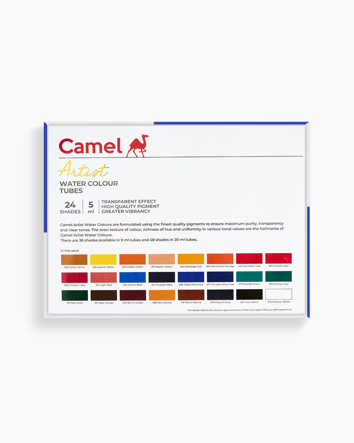 Camel Artist Water Colours Set | 5ml | 24 Shades
